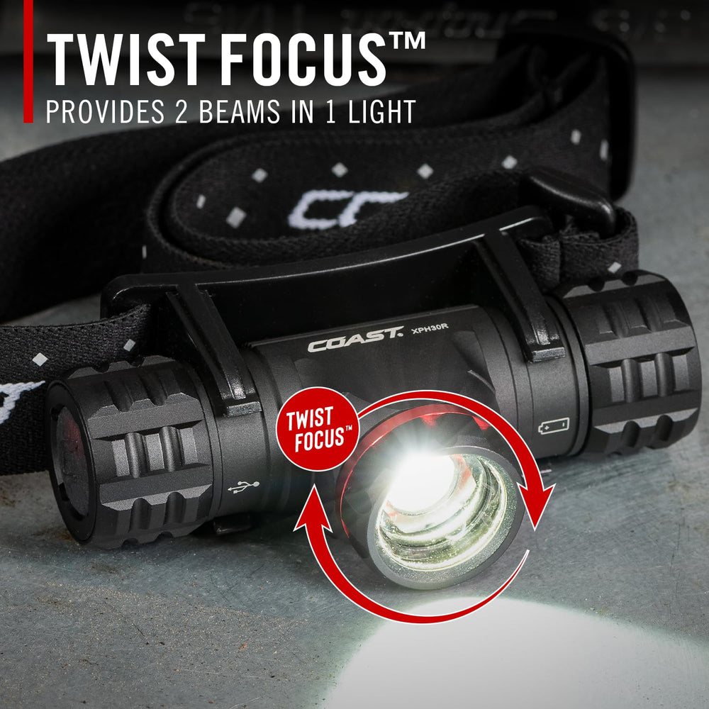 Coast XPH30R indicador de batería visible para gestión de carga