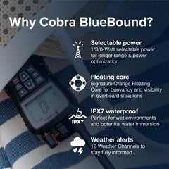 Cobra BlueBound 350 núcleo flotante naranja visible para recuperación segura