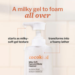 Cocokind tamaño del bote junto a una taza para comparar duración
