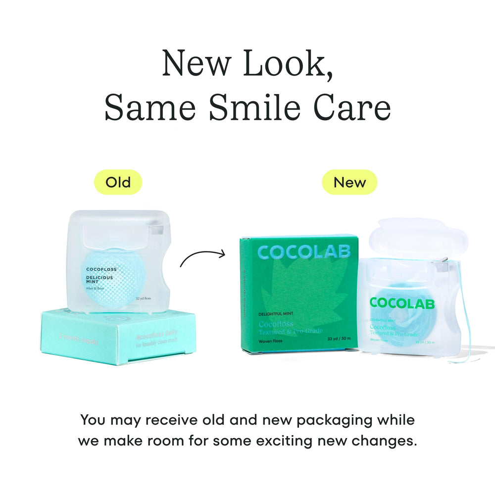 Cocolab Cocofloss escena de baño con producto junto a cepillo y pasta