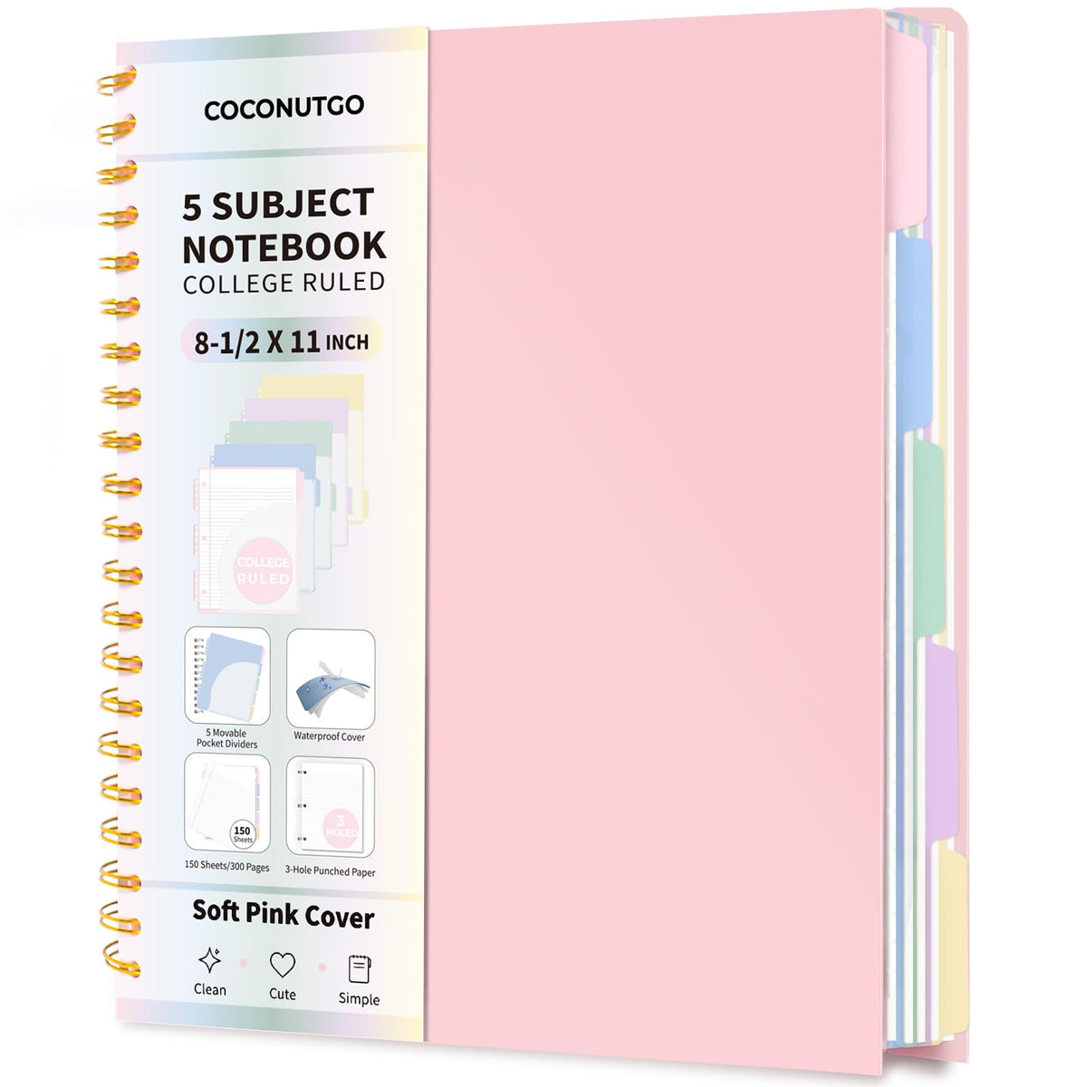 CoconutGo tapa rosa frontal mostrando protección y estilo