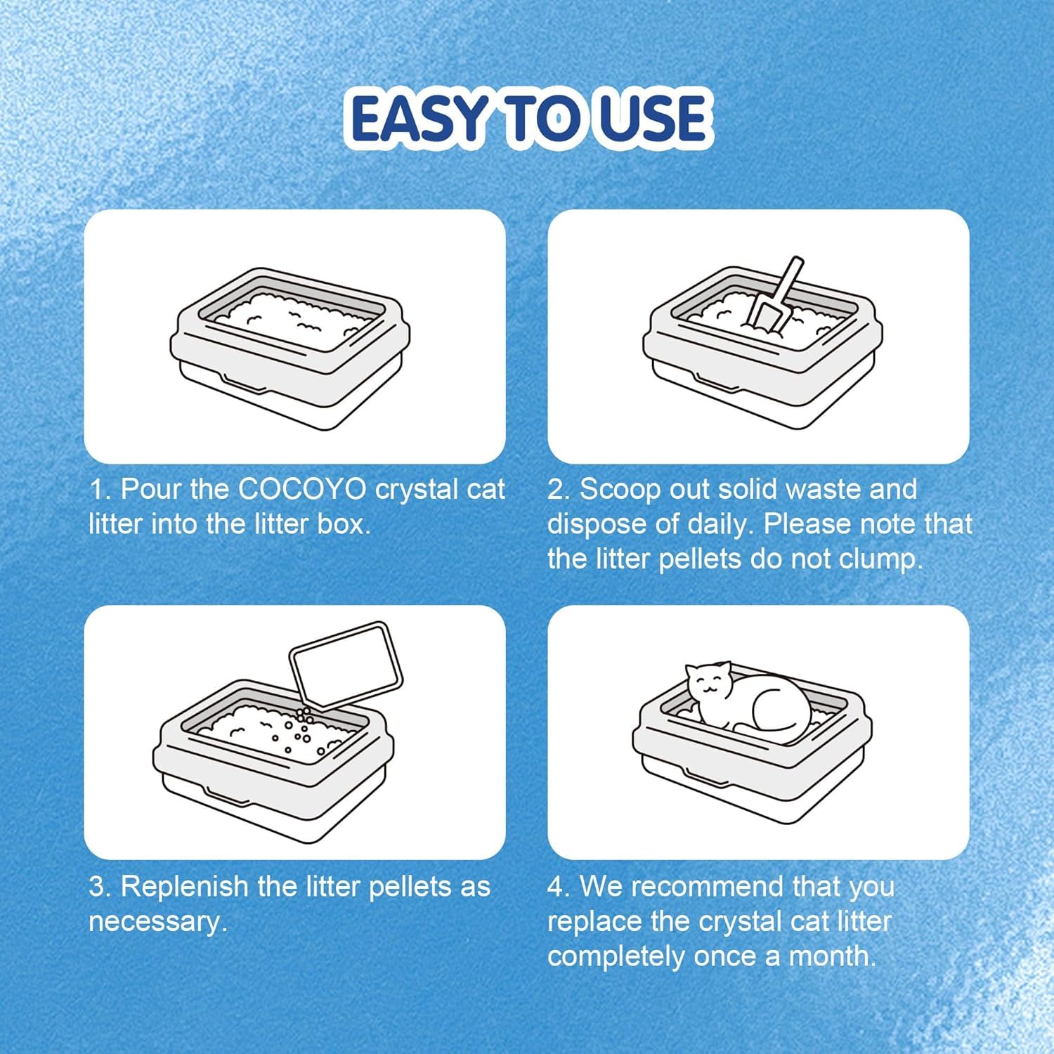 COCOYO etiqueta informativa con instrucciones y beneficios claros