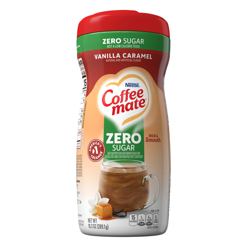 Coffee-mate cuchara medidora sobre báscula ilustrando porciones consistentes