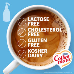 Coffee-mate bomba en uso dispensando una porción precisa para café