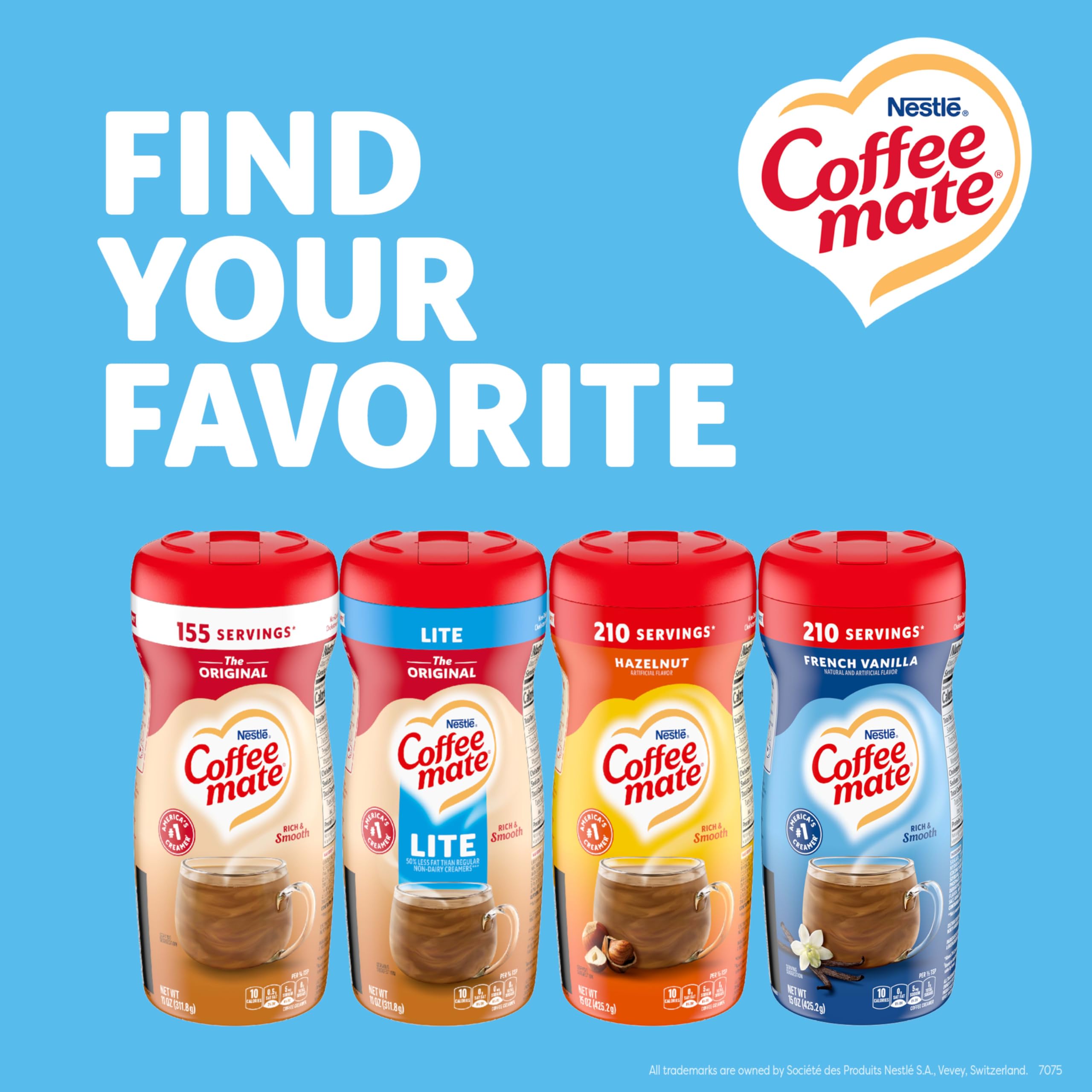 Coffee Mate cucharada medidora con polvo para mostrar dosificación consistente y controlada