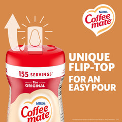Coffee Mate vertido en taza ofreciendo cremosidad inmediata
