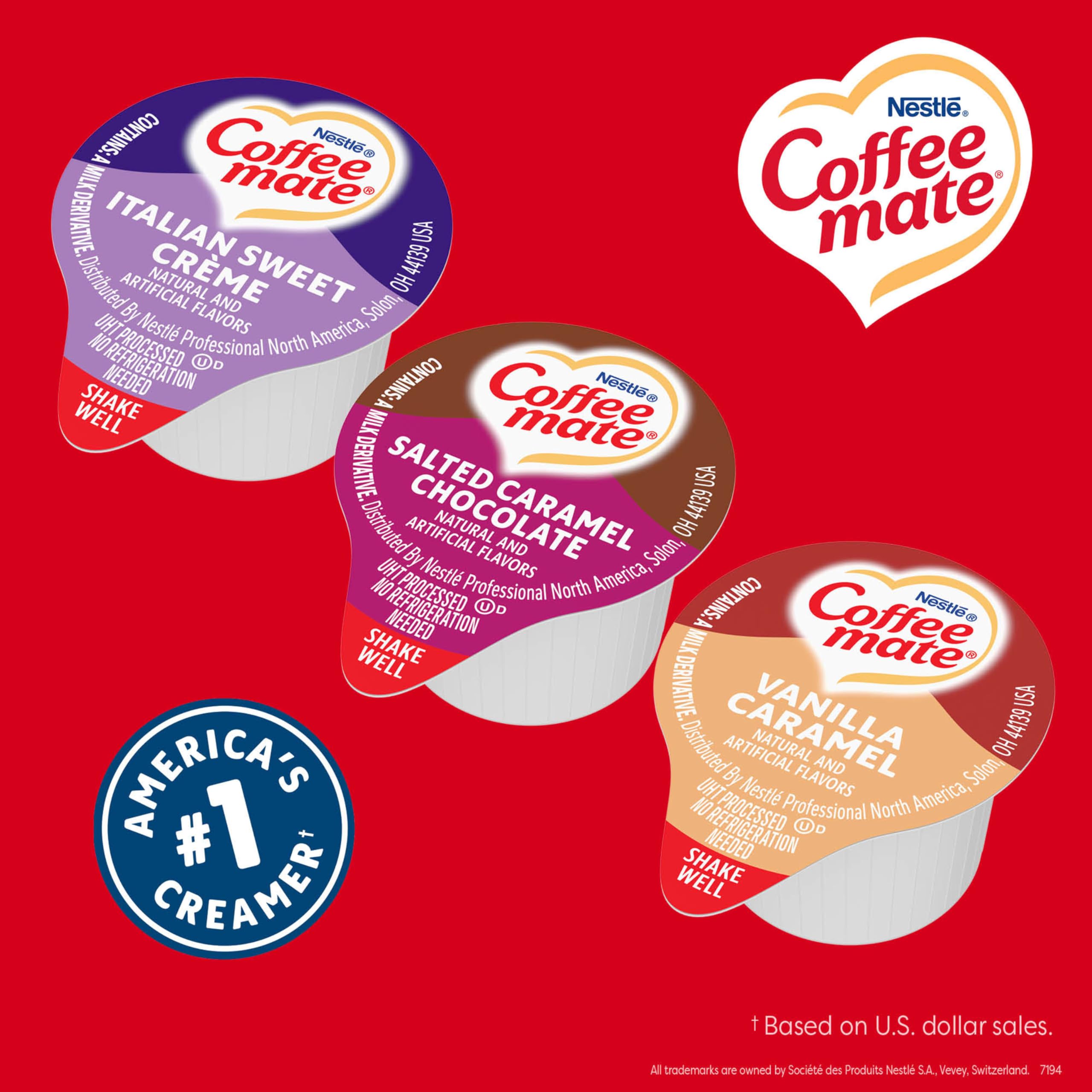 Coffee mate caja surtida en una oficina mejorando la pausa de café