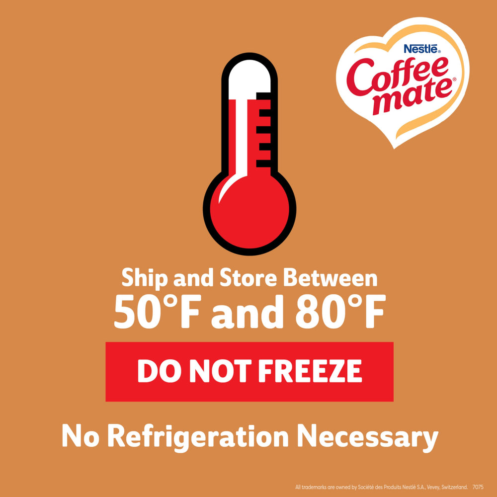 Coffee Mate etiqueta con información nutricional y certificaciones