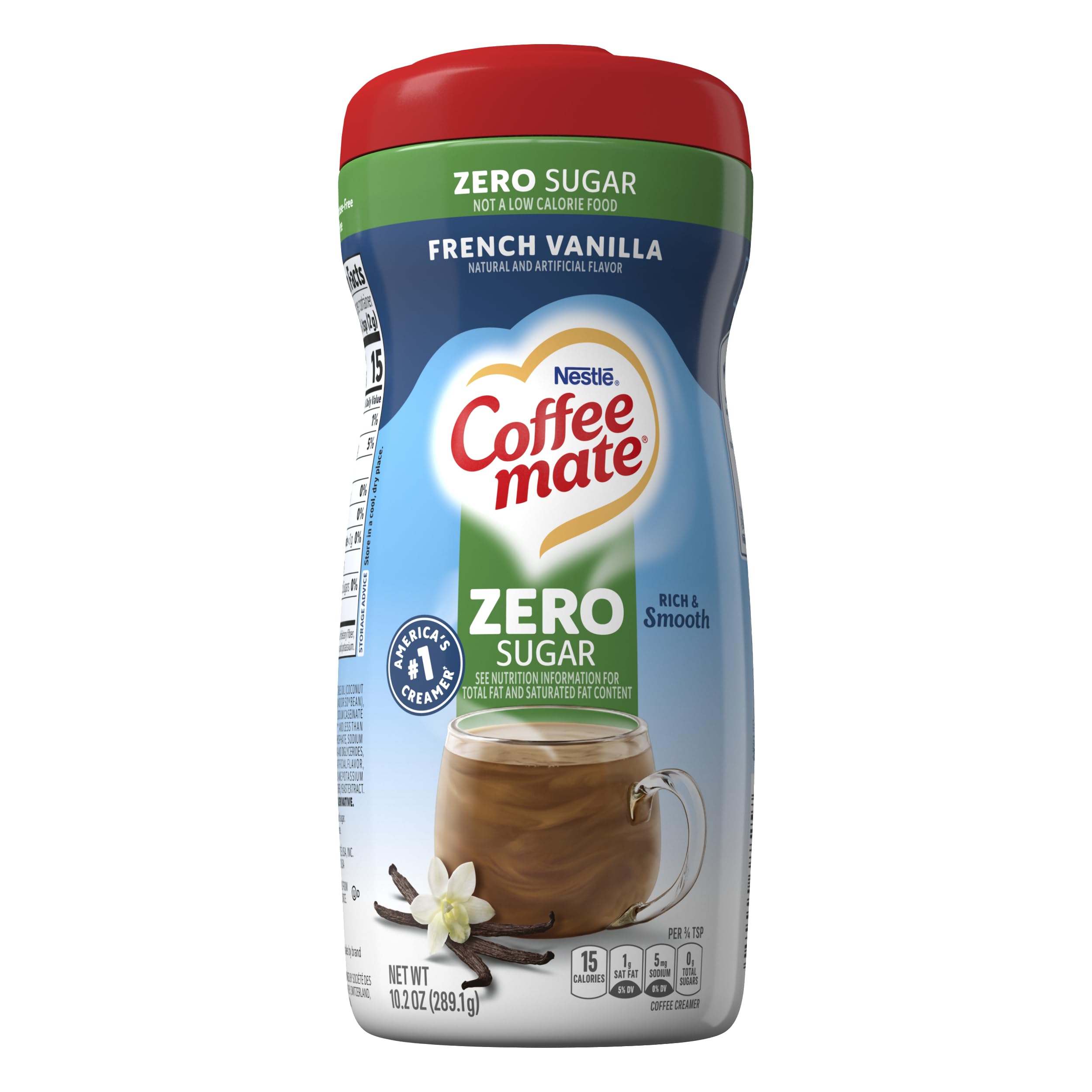 Breakfast scene with Coffee-mate French Vanilla creamer enhancing morning coffee enjoyment