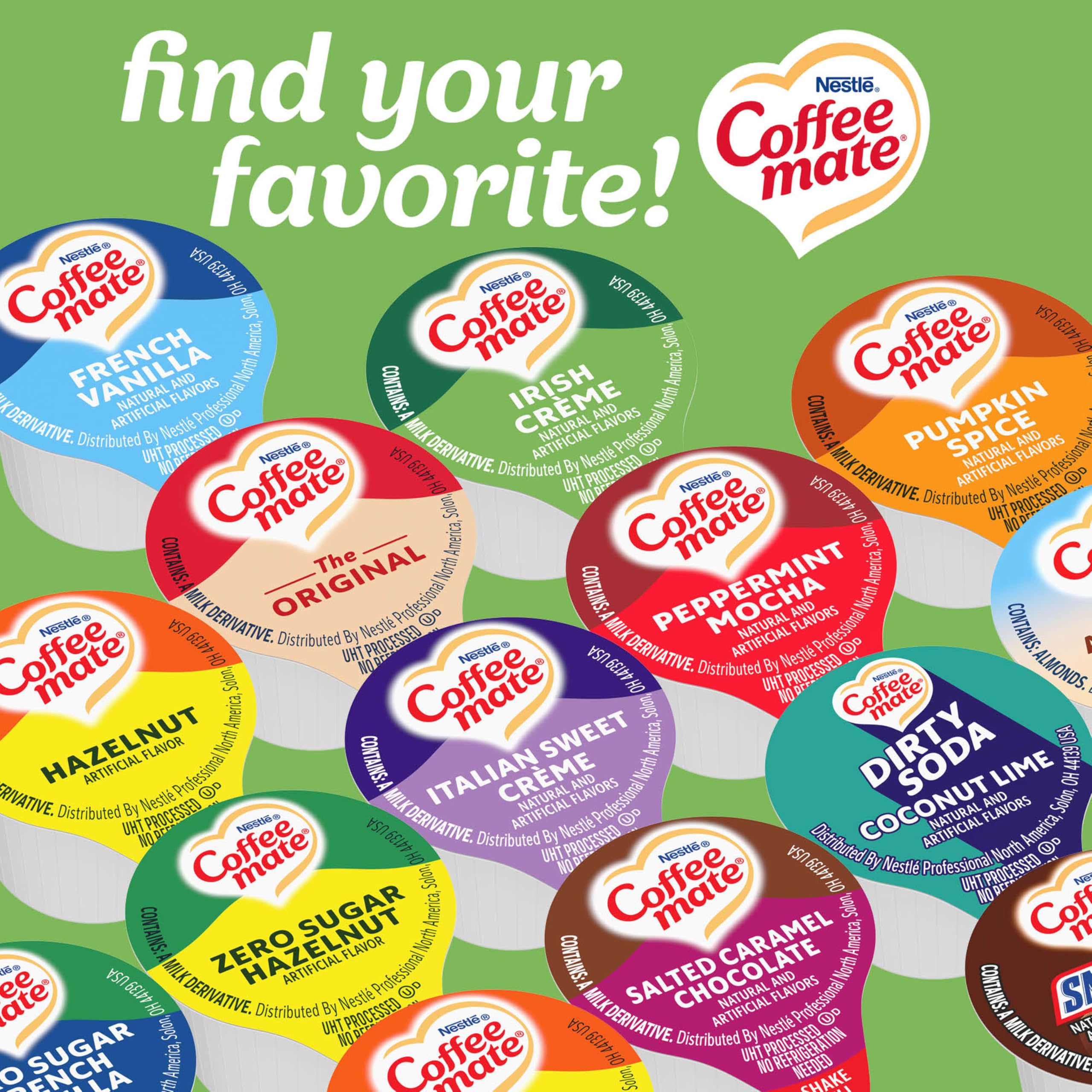 Coffee mate etiqueta con información nutricional y sello Kosher Dairy visible