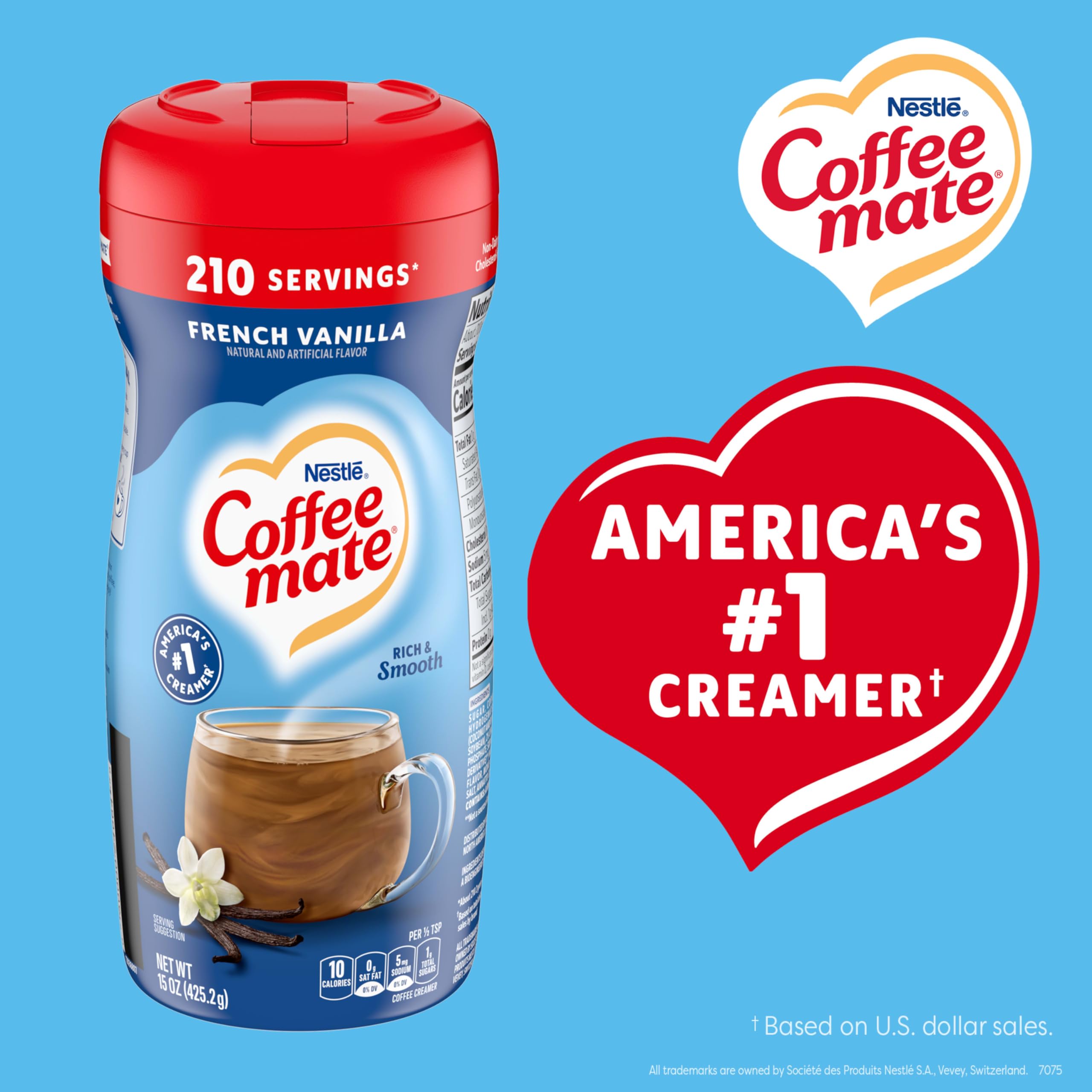 Coffee Mate pack de 12 cajas apiladas ideal para abastecimiento y reposición eficiente
