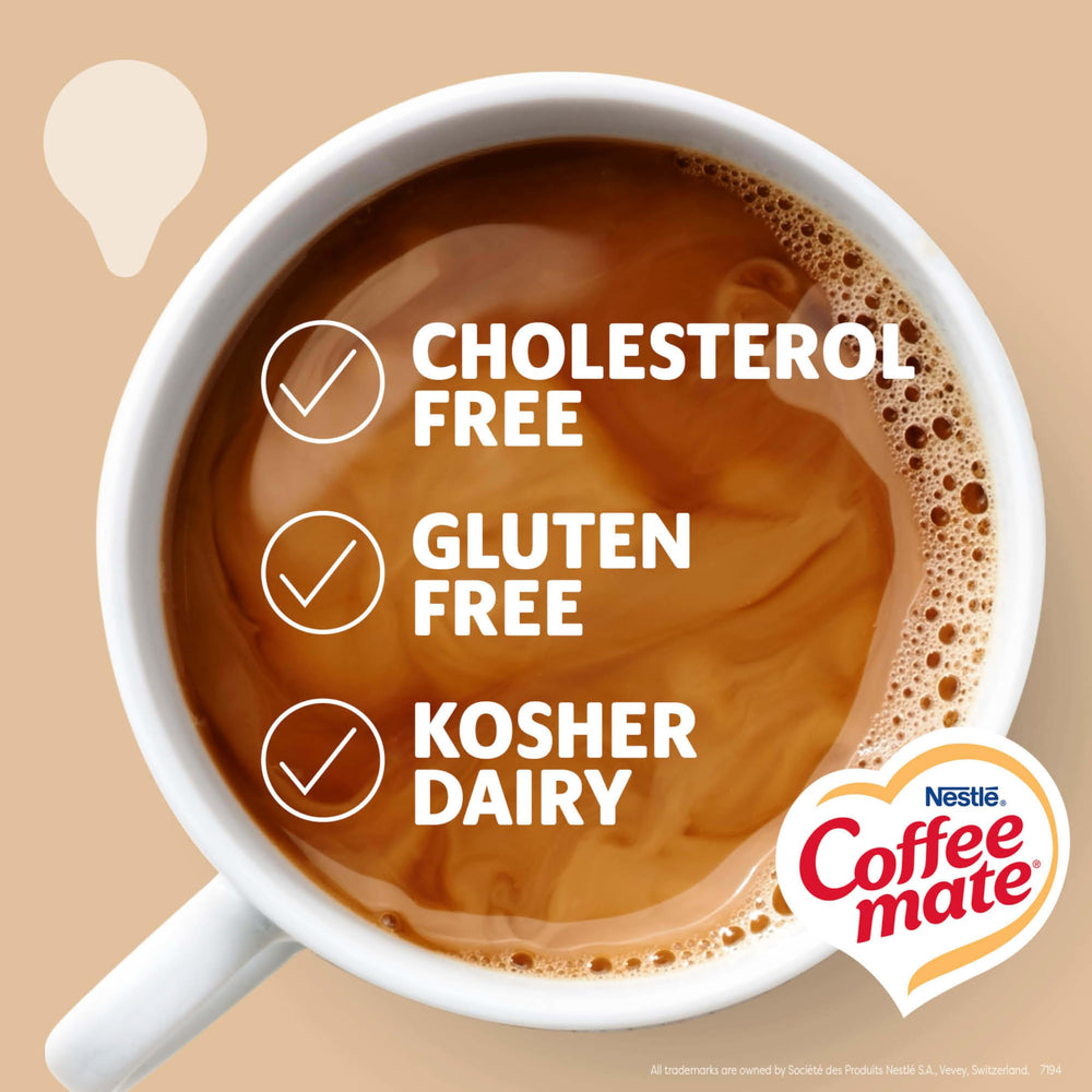 Coffee Mate tarrina abierta textura cremosa listapara verter