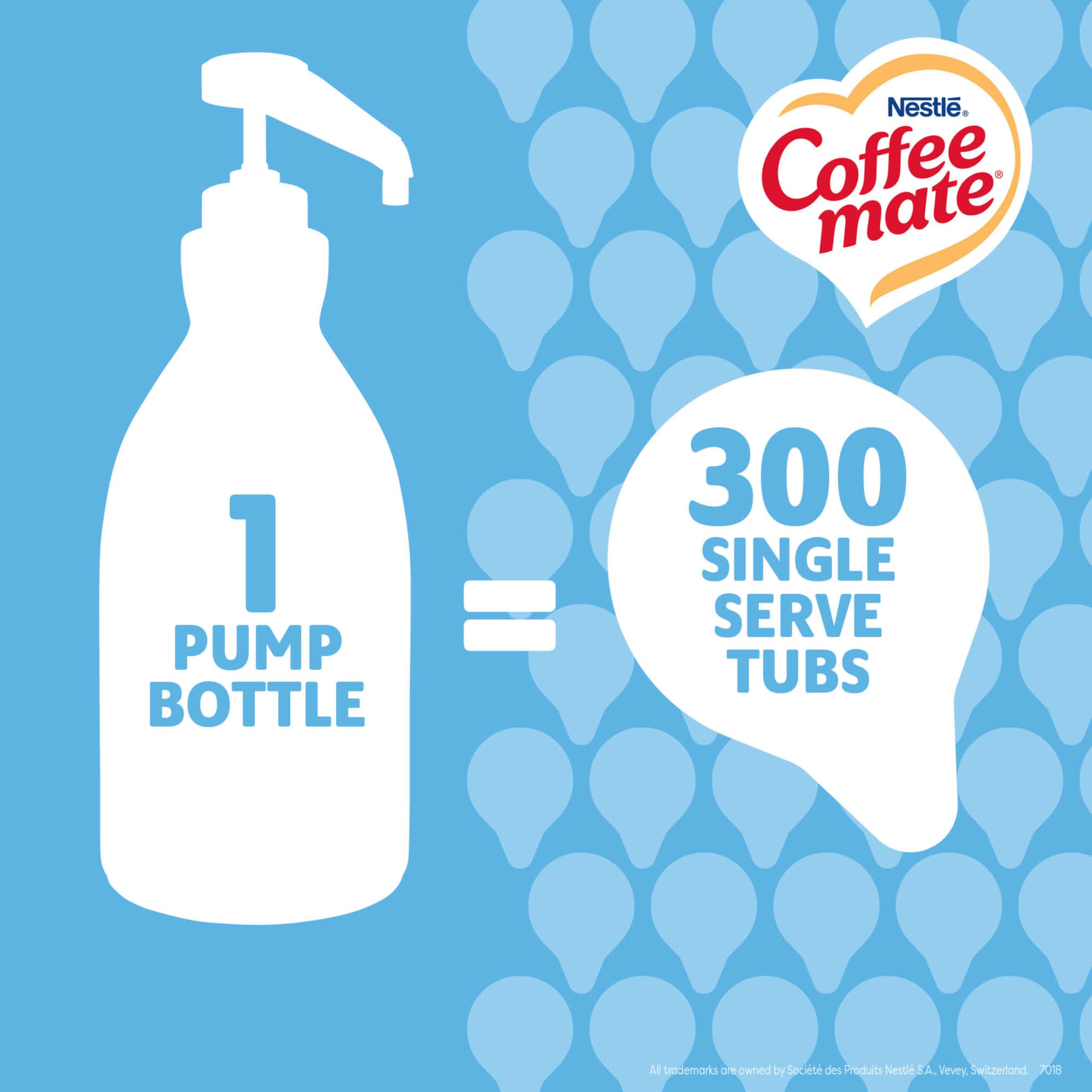 Coffee-mate textura del concentrado cerca, cremosa y fácil de mezclar