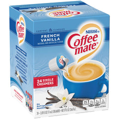 Coffee-mate tubito en primer plano listo para abrir y usar