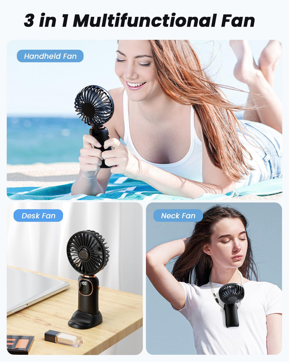 coldSky ventilador en mano demostrando portabilidad y confort inmediato