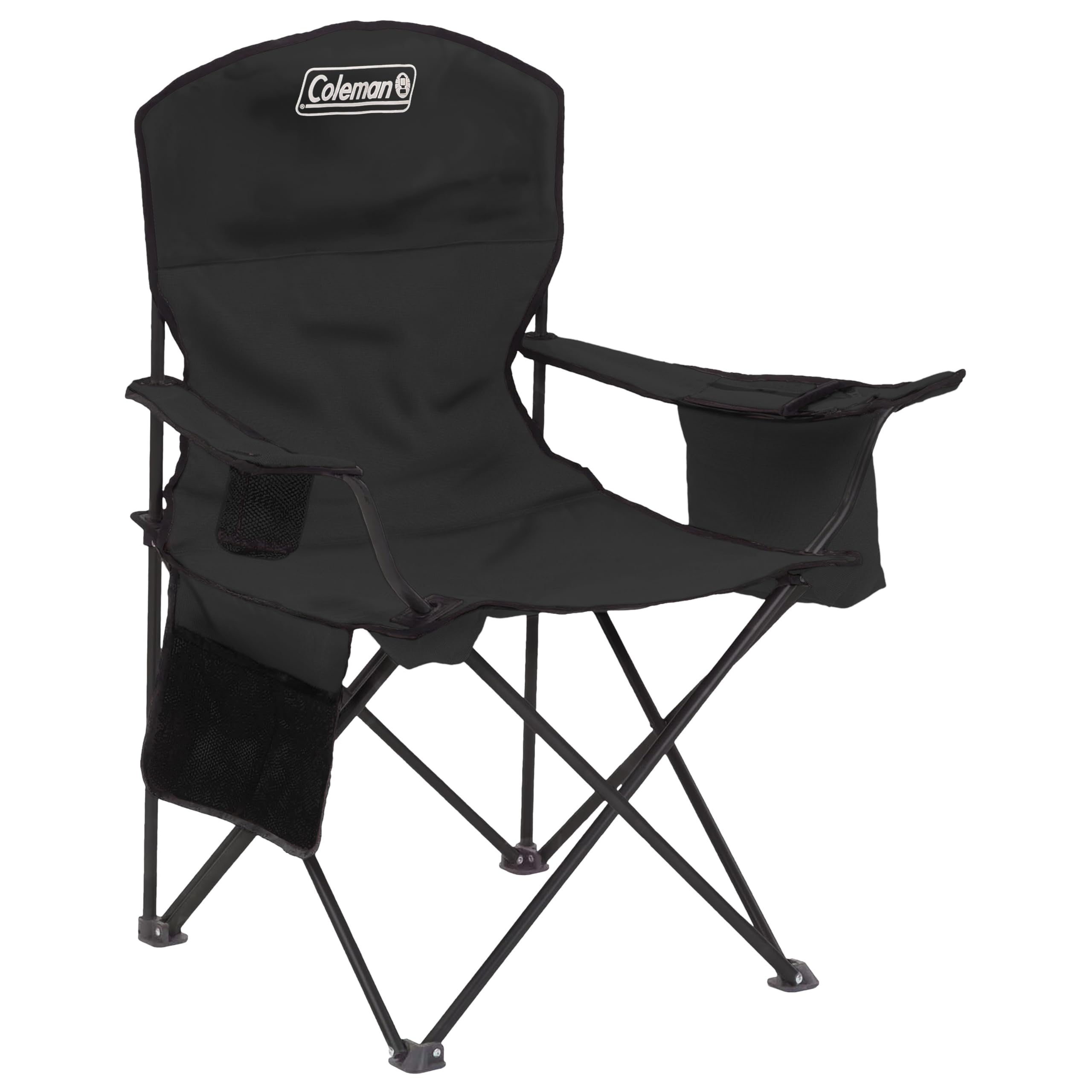 Coleman vista frontal mostrando asiento acolchado y estructura resistente