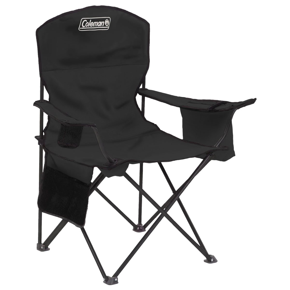 Coleman vista frontal mostrando asiento acolchado y estructura resistente