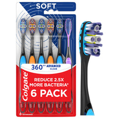 Colgate cepillo pack frente mostrando seis unidades y diseño práctico