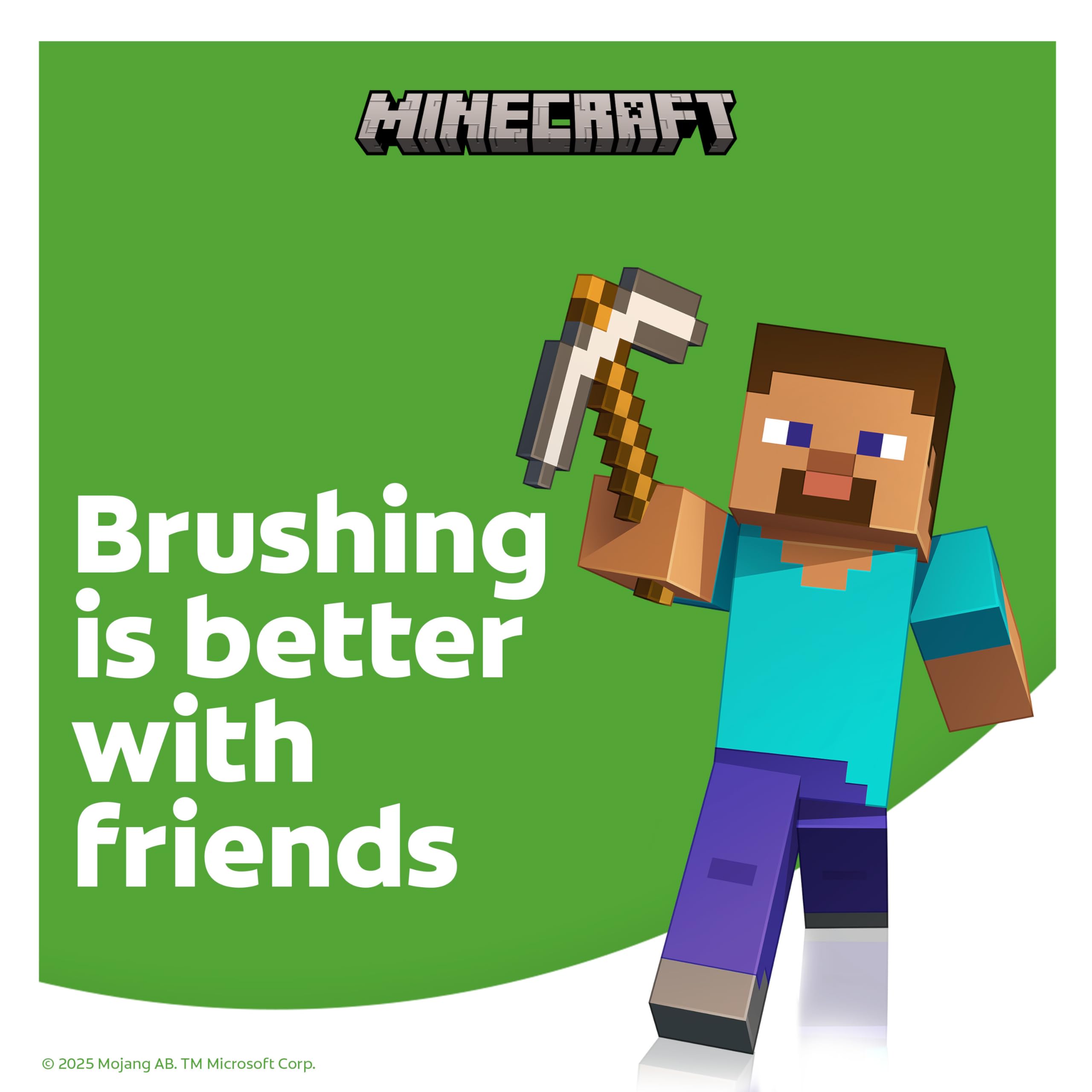 Colgate cepillo eléctrico Minecraft en mano infantil para mayor diversión al cepillar