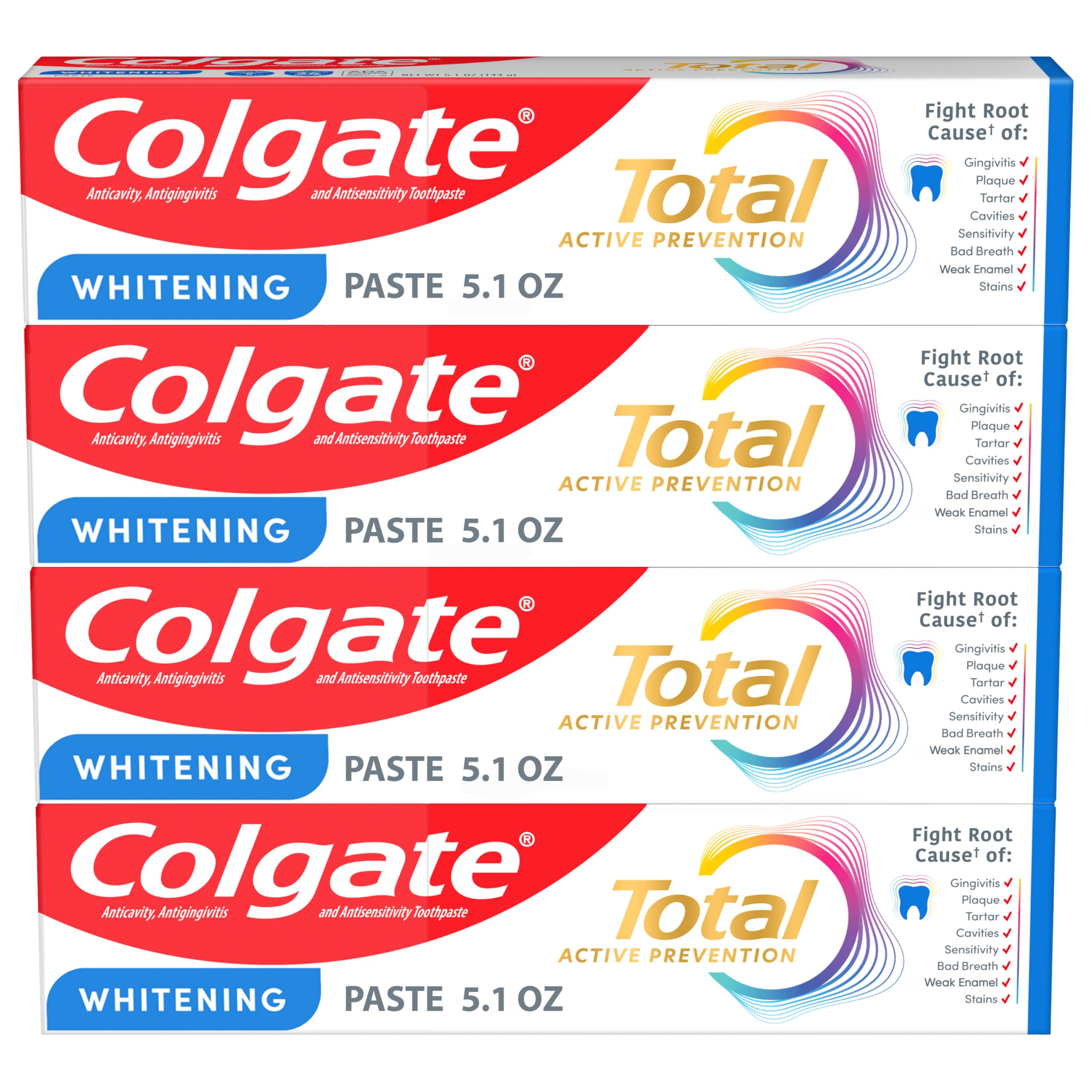 Colgate Total mostrando el frente del paquete multipack con ahorro