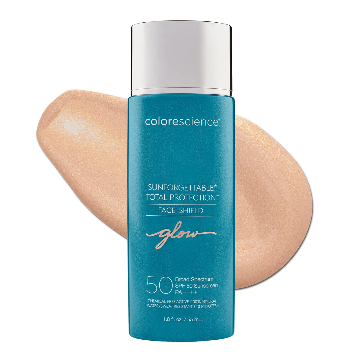 Colorescience envase frontal mostrando el SPF 50 y beneficio protector