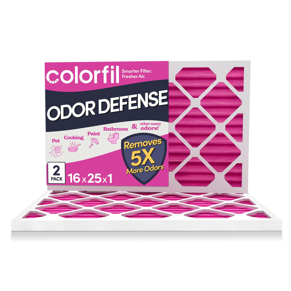 Colorfil empaque frontal 2 unidades mostrando tamaño exacto y ventaja antiolor
