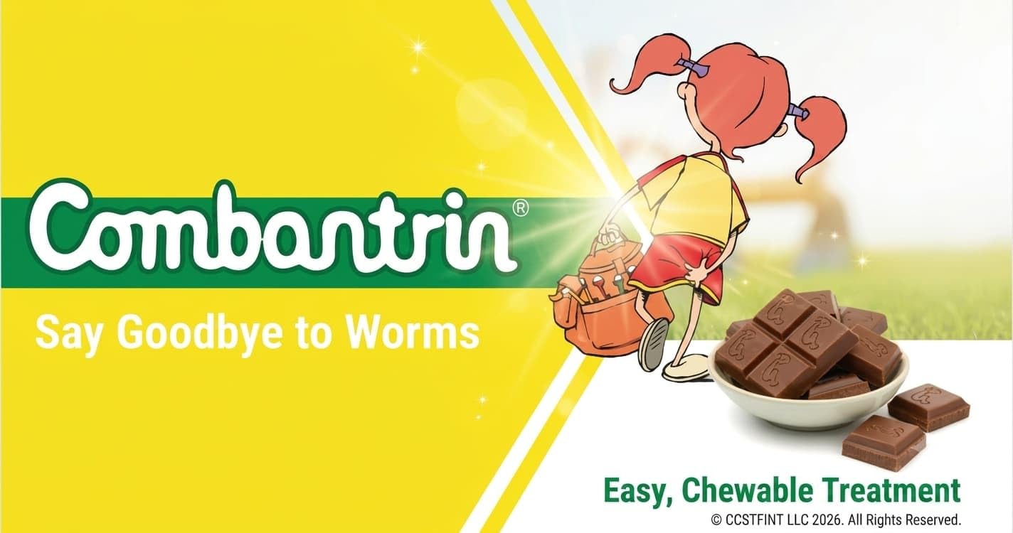 Combantrin Chocolate Squares en una lonchera listos para compartir