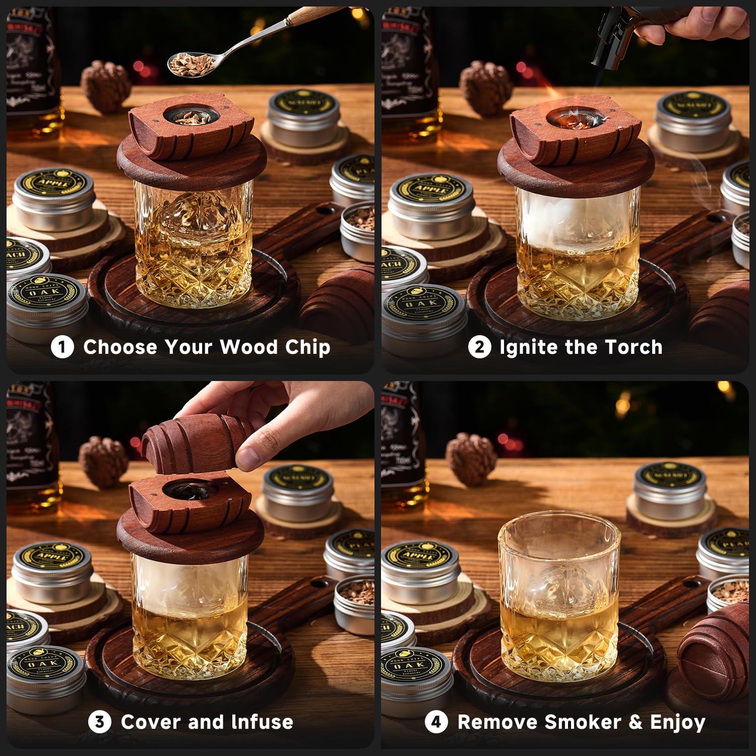 ComboJoy demostración de uso en un Old Fashioned para intensificar aroma