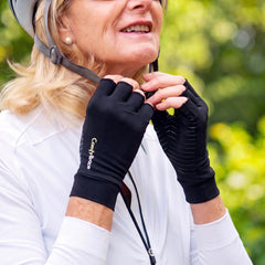 ComfyBrace palm with anti-slip grips improving hold on tools and devices