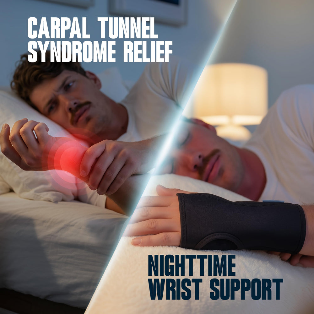 ComfyBrace uso nocturno con muñeca soportada para mejor descanso