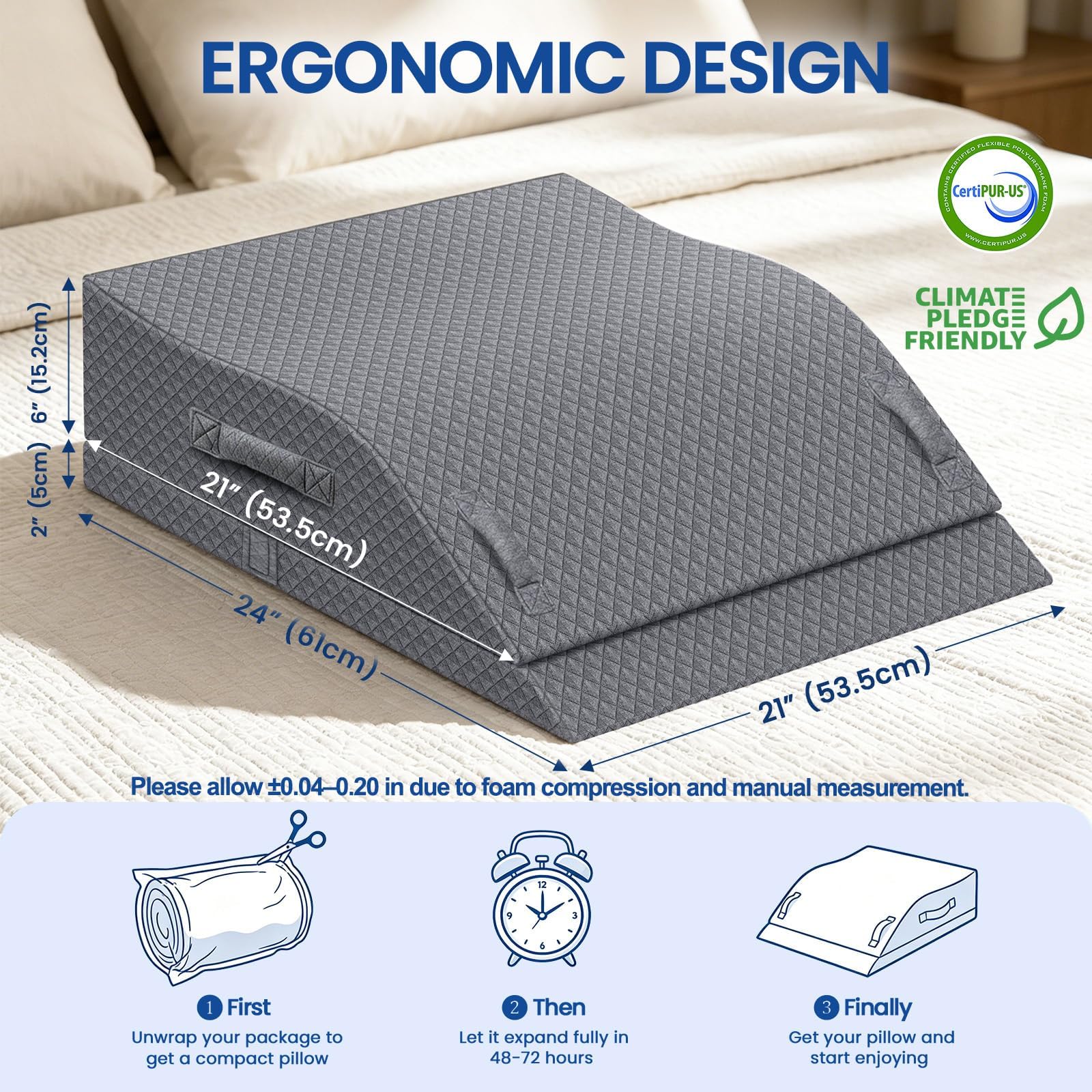 ComfyInLove primer plano de espuma viscoelástica que proporciona comodidad duradera
