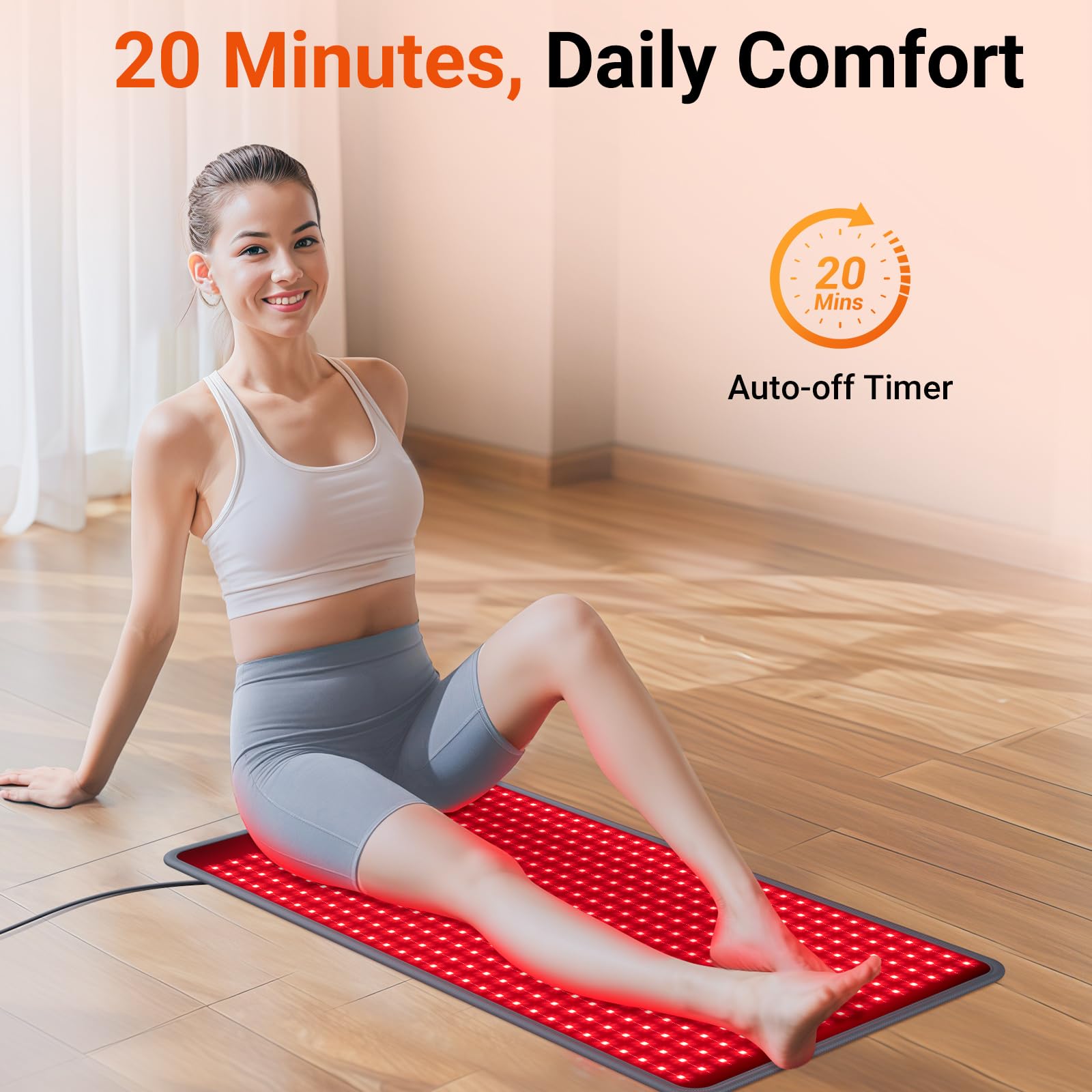 Comfytemp control y etiqueta mostrando modos y niveles para ajuste personalizado