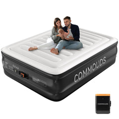 COMMOUDS vista frontal del colchón empacado para transporte y beneficio práctico