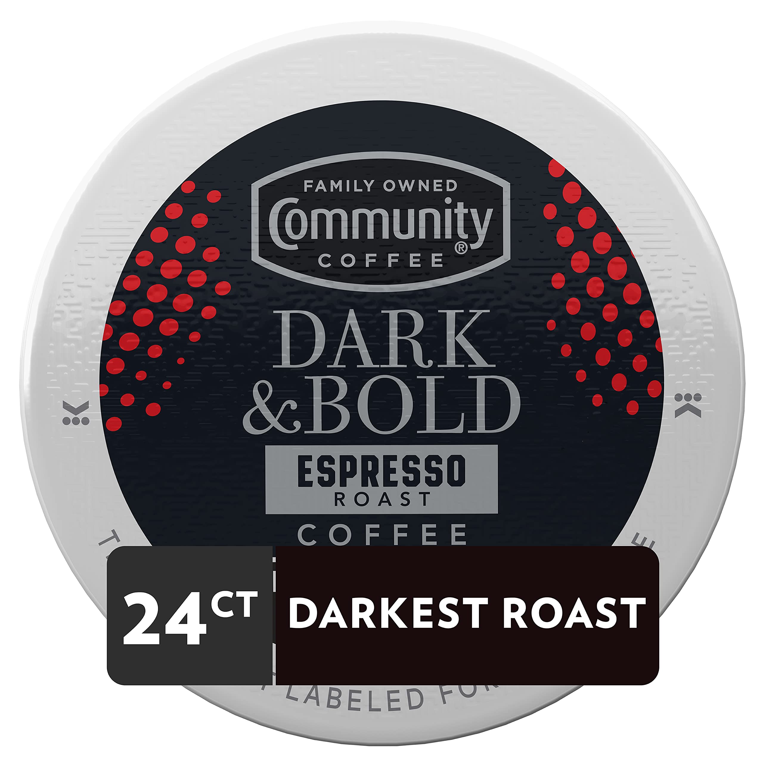 Community Coffee cápsula en mano listada compatible con Keurig para uso rápido