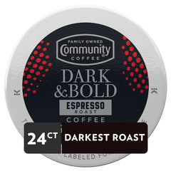 Community Coffee cápsula en mano listada compatible con Keurig para uso rápido