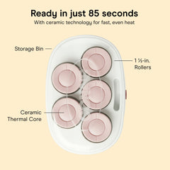 Conair modelo usando rodillos jumbo para crear ondas voluminosas