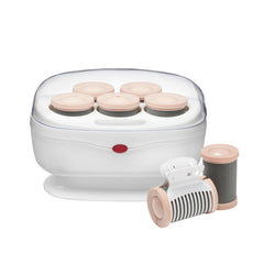 Conair vista frontal de la unidad de calentamiento con accesorios, fácil almacenamiento