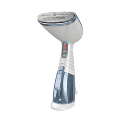 Conair vaporizador frontal azul mostrando diseño y beneficio de portabilidad