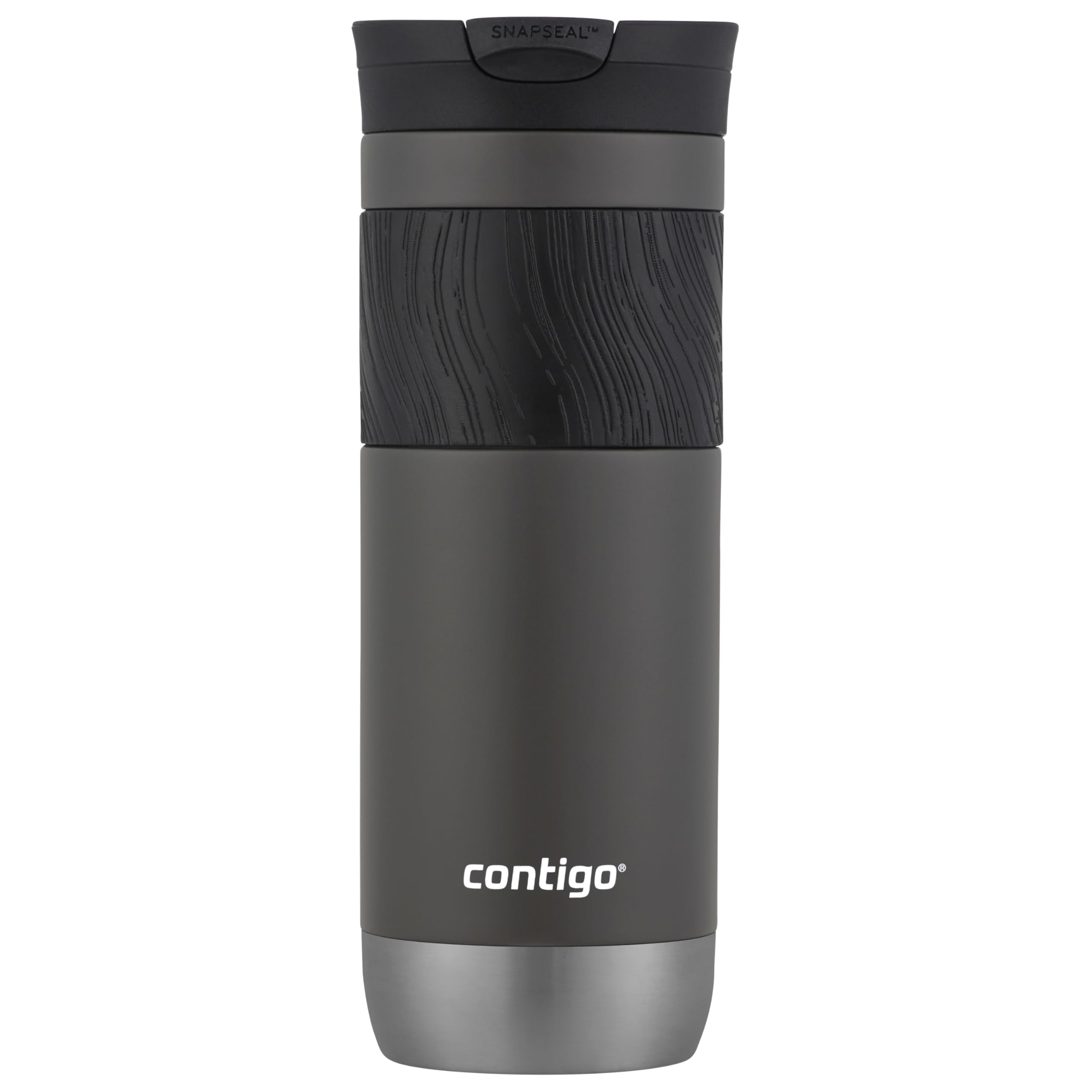 Contigo Byron 2.0 vista frontal mostrando diseño y capacidad 20 oz útil para viajes