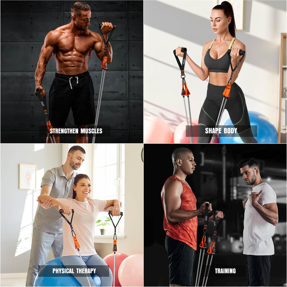 COOBONS FITNESS kit completo con todos los accesorios para un entrenamiento variado