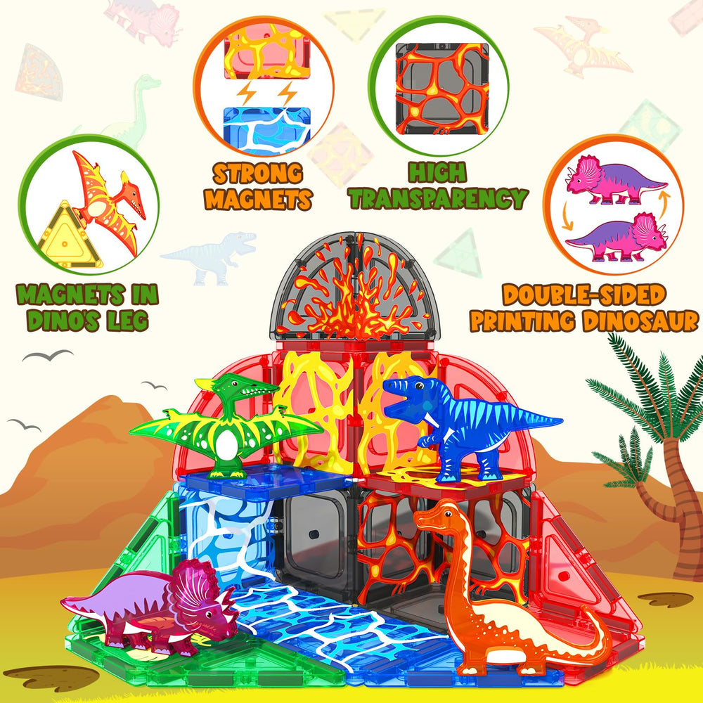 Coodoo escena volcánica construida por niño, fomenta creatividad y STEM