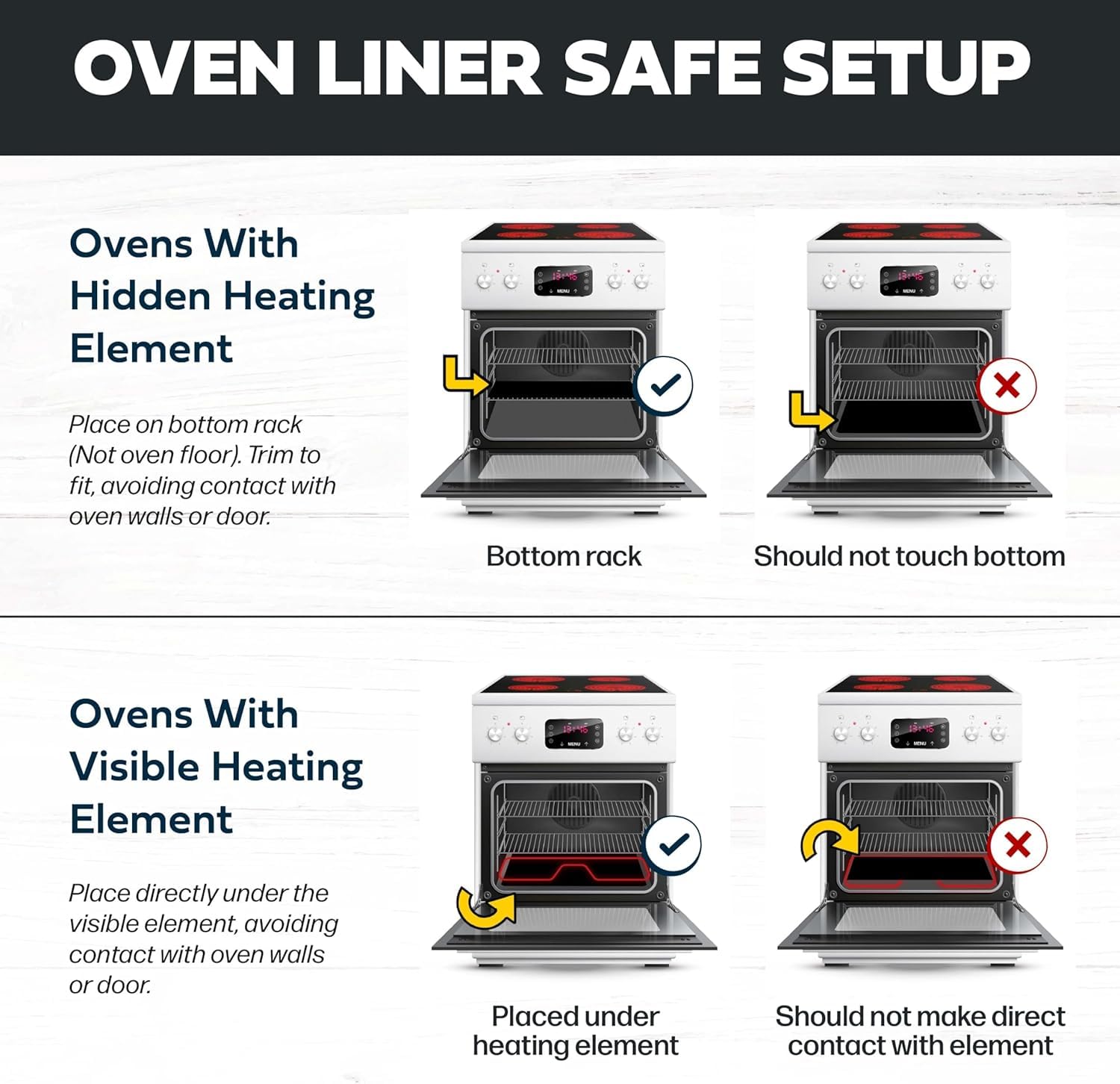 Cooks Innovations alfombrilla en una cocina moderna protegiendo el horno