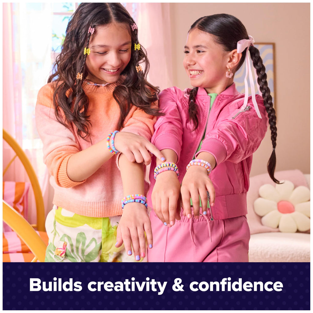 Etiqueta del paquete Cool Maker indicando compatibilidad con Stack’d Heishi Bracelet Studio