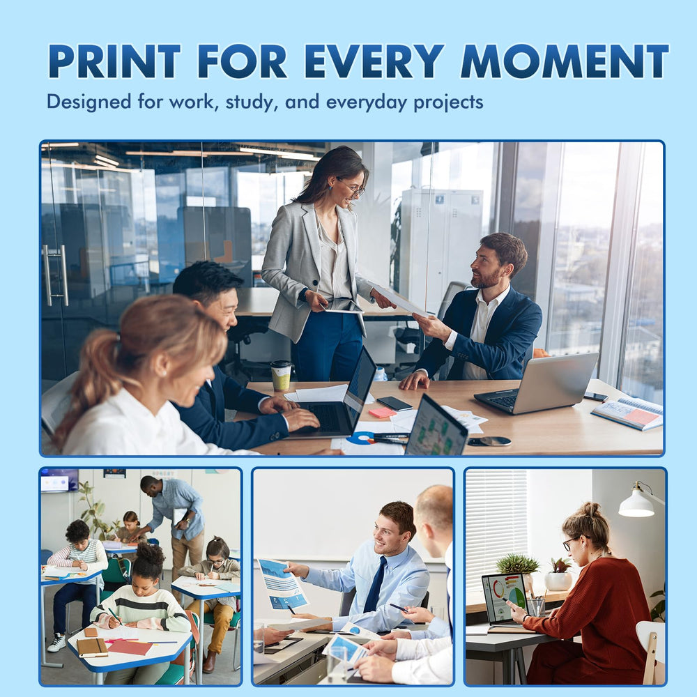 Cool Toner uso en ambiente de oficina imprimiendo documentos para ahorro de costos
