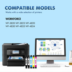 Cool Toner detalle de la etiqueta con modelos Epson compatibles y beneficios claros