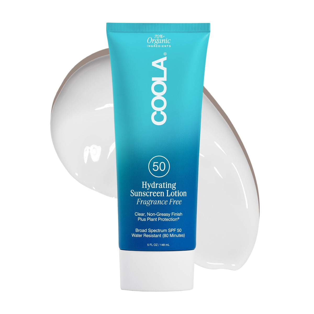 COOLA loción corporal frontal 5 oz mostrando el envase y beneficio hidratante