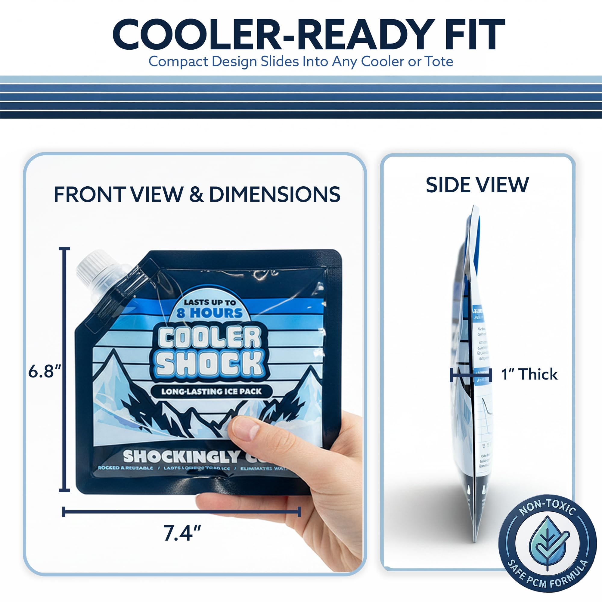 Cooler Shock primer plano de la textura para resistencia y sellado seguro