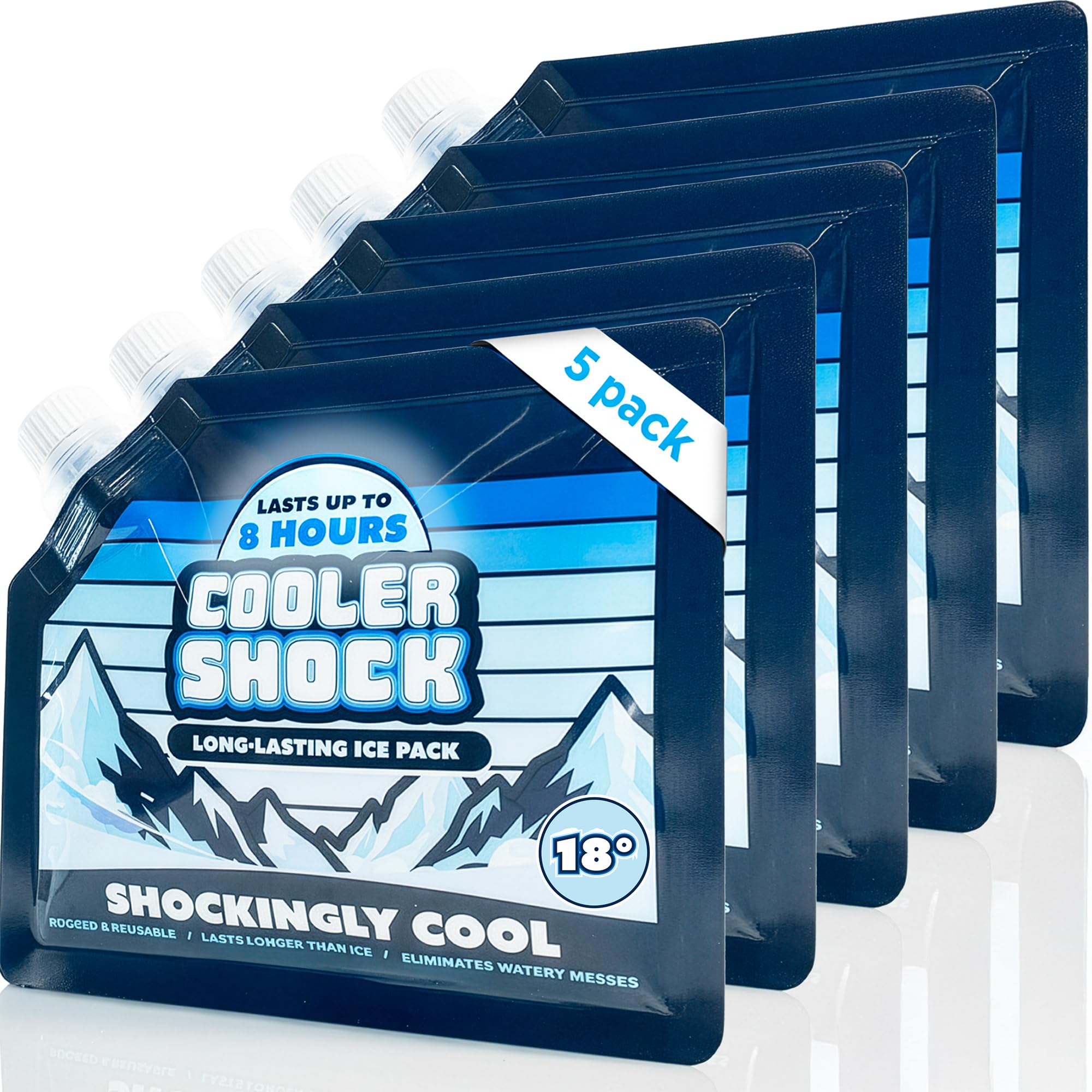 Cooler Shock frontal del empaque con packs fríos listos para usar