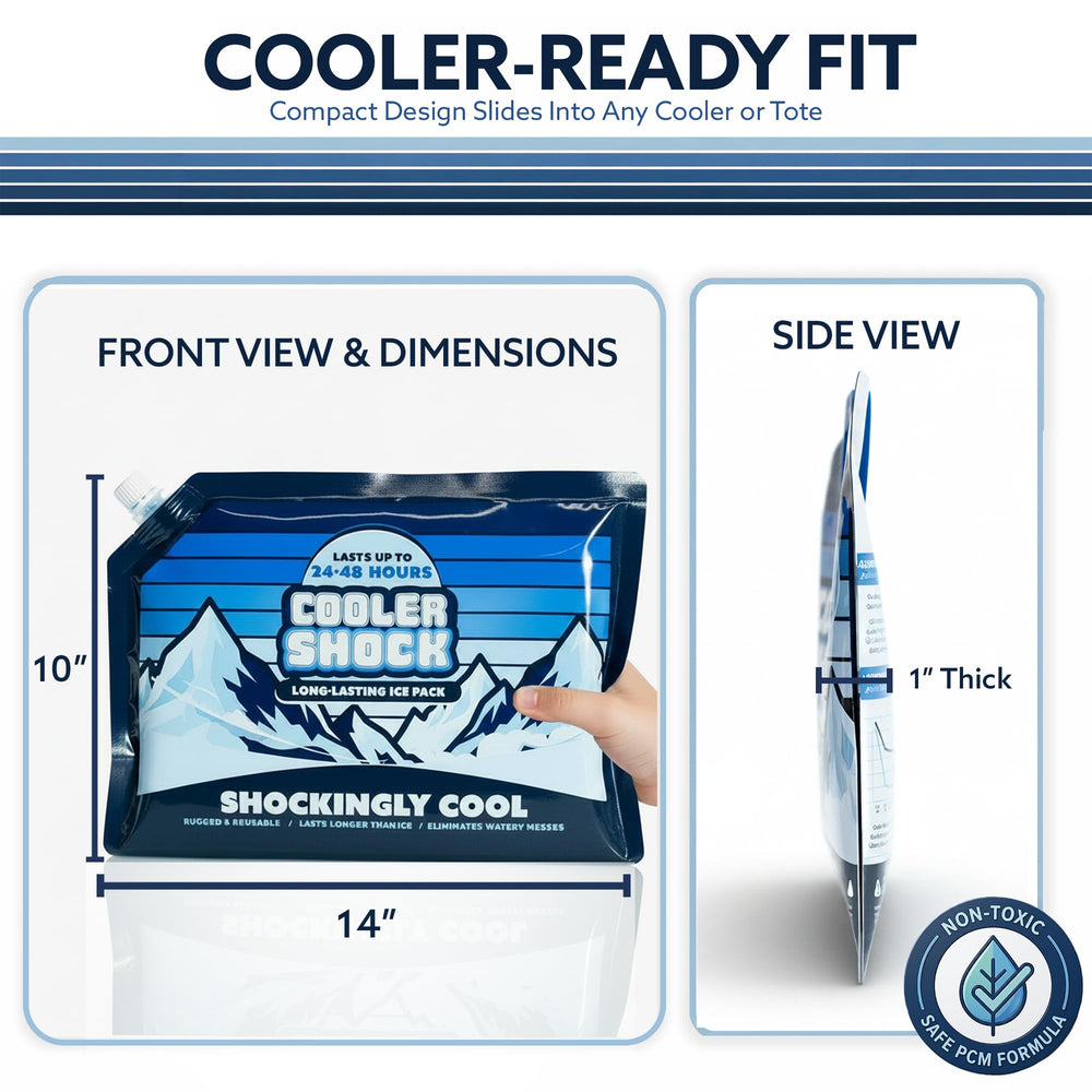 Cooler Shock llenando la bolsa con embudo para uso limpio