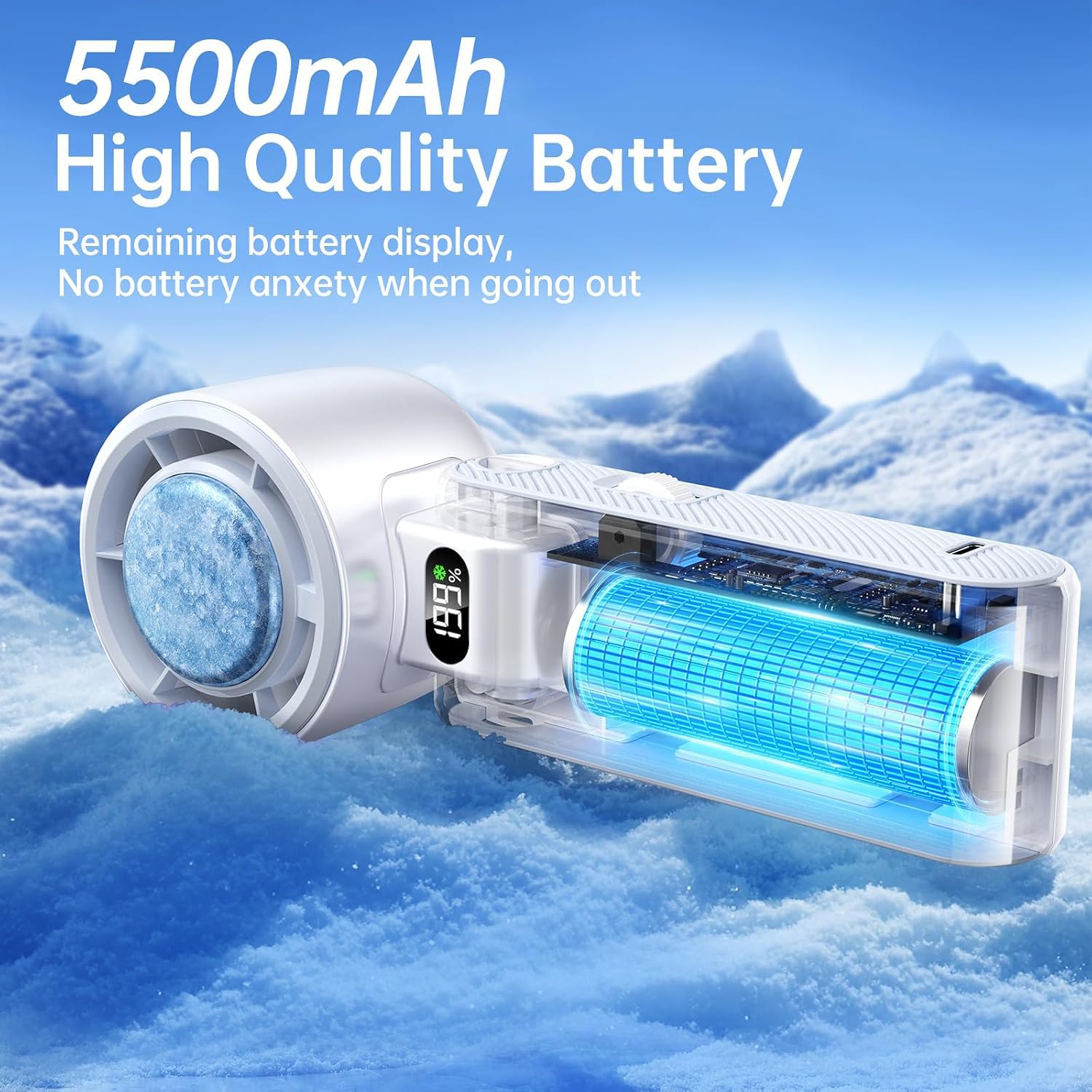 Coolhill ventilador de sobremesa con cabeza ajustable para dirección estable